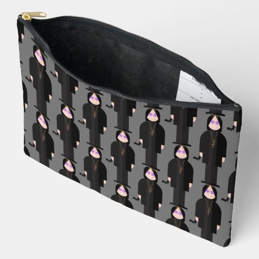 The Prince of Darkness – Patterned Zipper Pouch Etui (Open)