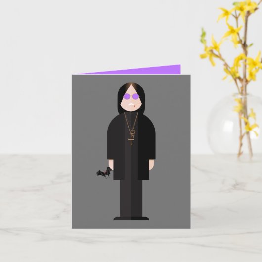 The Prince of Darkness – Rock Legend Greeting Card Kaart (Gele Bloem)