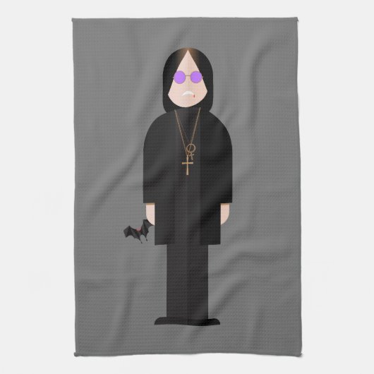 The Prince of Darkness – Rock Legend Kitchen Towel Theedoek (Verticaal)