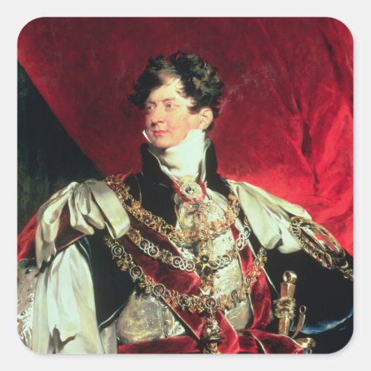 The Prince Regent, later George IV 2 Vierkante Sticker (Voorkant)