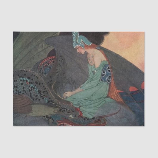 "The Princess and The Dragon" van Elenore Abbott Tissuepapier (Voorkant)