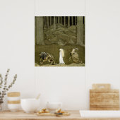 "The Princess and the Trolls"-Waterverf van John B Poster (Keuken)