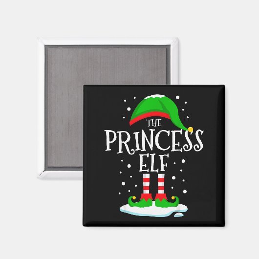 The Princess Elf Christmas Family Matching Xmas Wo Magneet (Voorkant / Achterkant)