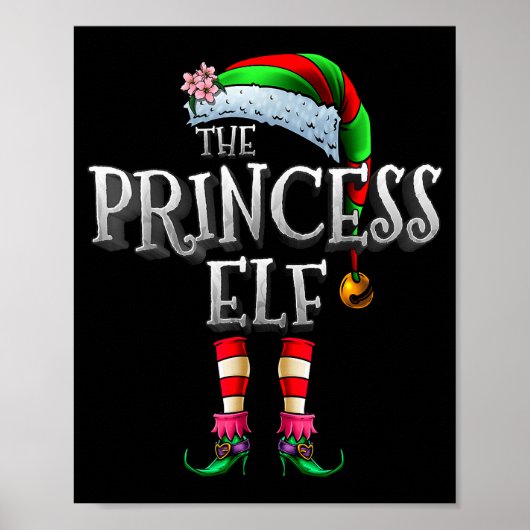 The Princess Elf Shirt Matching Family Funny Chris Poster (Voorkant)