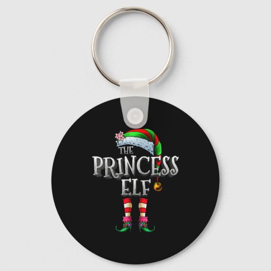 The Princess Elf Shirt Matching Family Funny Chris Sleutelhanger (Voorkant)