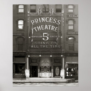 The Princess Theater, 1910.  foto Poster