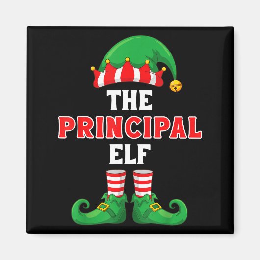 The Principal Elf Christmas For Principal School P Magneet (Voorkant)