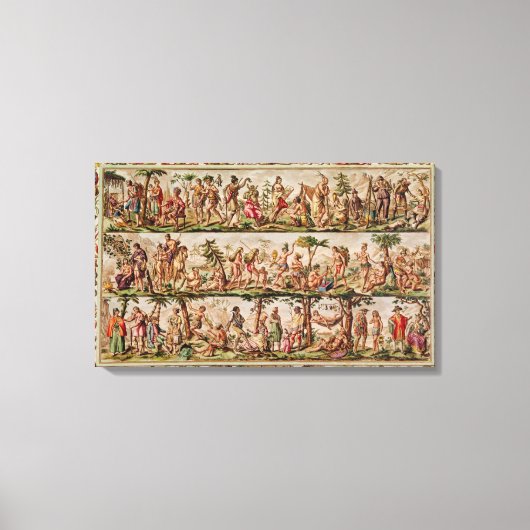 The Principal Peoples of the Americas, c.1798-99 Canvas Afdruk (Voorkant)