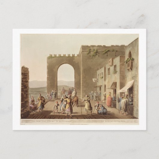 The Principal Street in Bethlehem, uit 'Uitzichten Briefkaart (Voorkant)