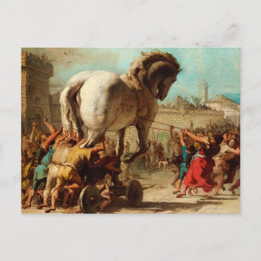 The Procession of the Trojan Horse in Troy Briefkaart (Voorkant)