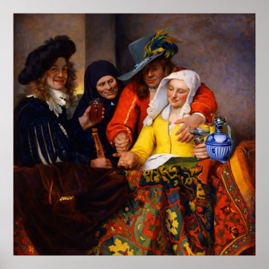 The Procuress by Johannes Vermeer  Poster (Voorkant)