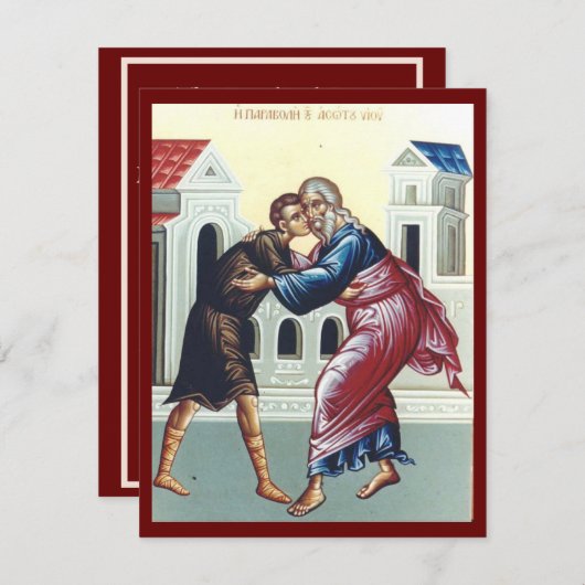The Prodigal Son prayer card Feestdagenkaart (Voorkant / Achterkant)