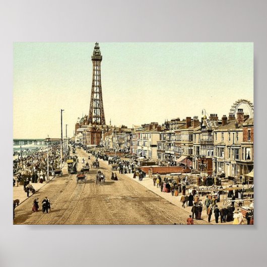 The Promenade, Blackpool, Engeland klassiek Photoc Poster (Voorkant)