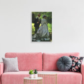 The Promenaders, alias The Strollers van Claude Mo Canvas Afdruk (Insitu (Woonkamer))
