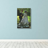 The Promenaders, alias The Strollers van Claude Mo Canvas Afdruk (Insitu (Houten vloer))