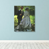 The Promenaders, alias The Strollers van Claude Mo Canvas Afdruk (Insitu (Houten vloer))