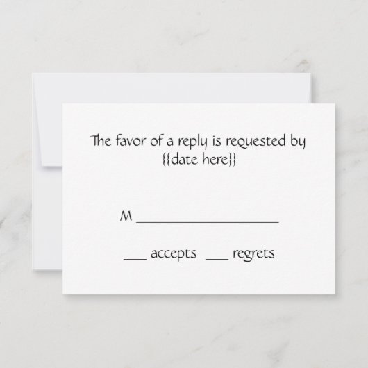 The Promenaders (The Strollers) van Monet Wedding RSVP Kaartje (Achterkant)