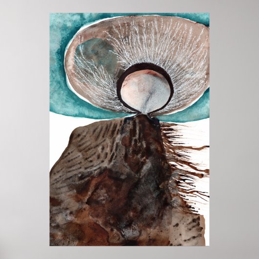 The Protector - Mixed Media Abstract Spirit Guide Poster (Voorkant)