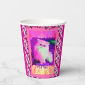 The PSY Kat / The Psychic Cat (by ACCI) Paper cup Papieren Bekers (Achterkant)