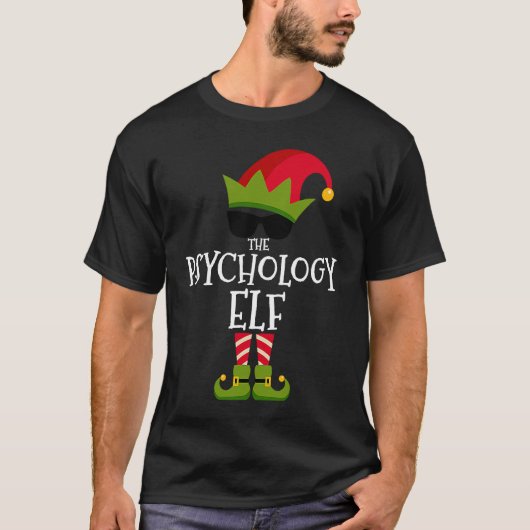 The Psychology Elf Matching Family Group Christmas T-shirt (Voorkant)