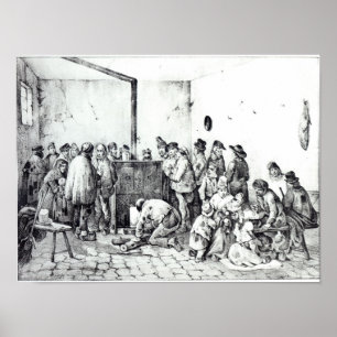 The Public Warming Room in Parijs, 1840 Poster