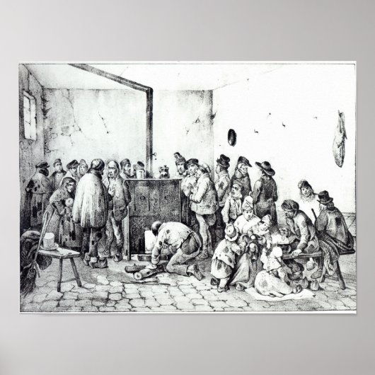 The Public Warming Room in Parijs, 1840 Poster (Voorkant)