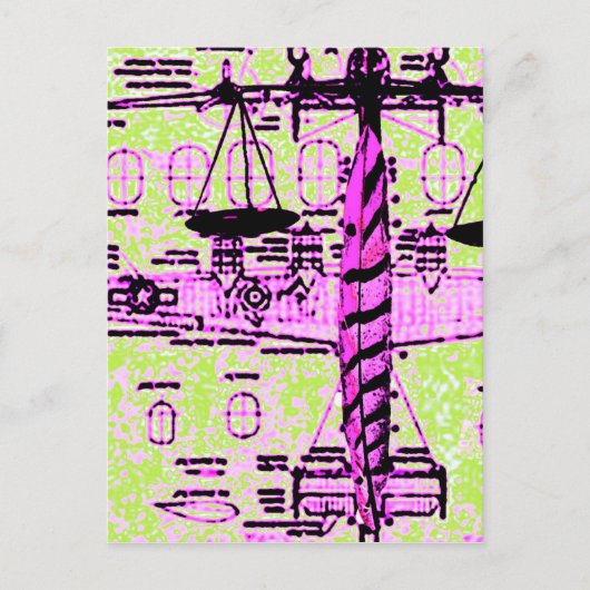 "The Puce Goose" Briefkaart (Voorkant)