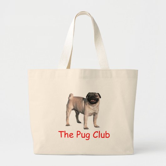 The Pug Club Grote Tote Bag (Voorkant)