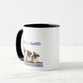 The Pug Gang Coffee Mug Tom, Dick & Harry Mok (Voorkant links)