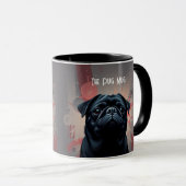 "The Pug Mug"- Pug Dog Coffee Mug Mok (Voorkant rechts)
