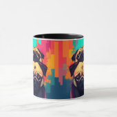 "The Pug Mug" - Tan Pug Dog Coffee Mug Mok (Midden)