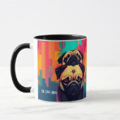 "The Pug Mug" - Tan Pug Dog Coffee Mug Mok (Links)