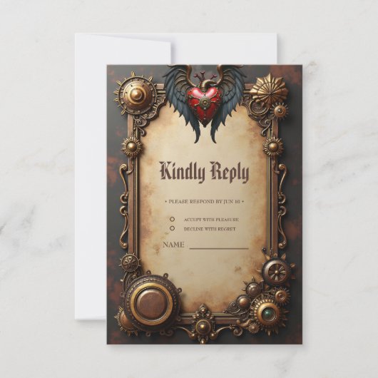 The pulsating heart of mechanics, RSVP kaartje (Voorkant)