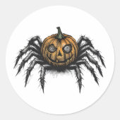 The Pumpkin-Headed Crawler Ronde Sticker (Voorkant)