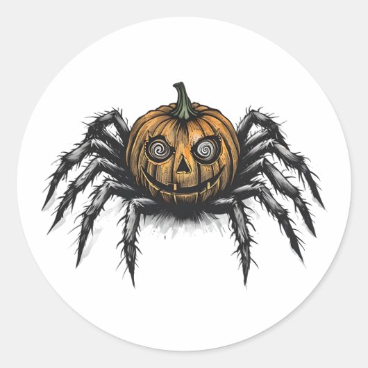The Pumpkin-Headed Crawler Ronde Sticker (Voorkant)
