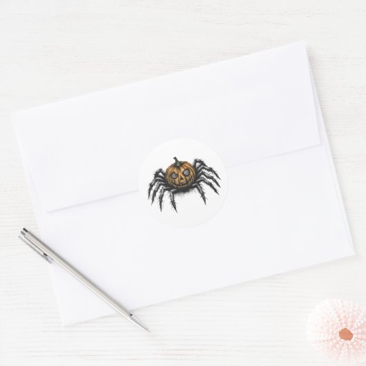 The Pumpkin-Headed Crawler Ronde Sticker (Envelop)