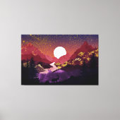 The purple landscape night canvas afdruk (Voorkant)