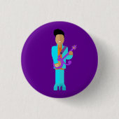The Purple Pixie – Funk Legend Button (Voorkant)