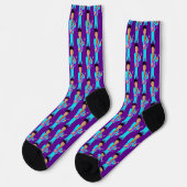 The Purple Pixie – Funk Legend Pattern Crew Socks Sokken (Links)