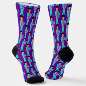 The Purple Pixie – Funk Legend Pattern Crew Socks Sokken (Gebogen)