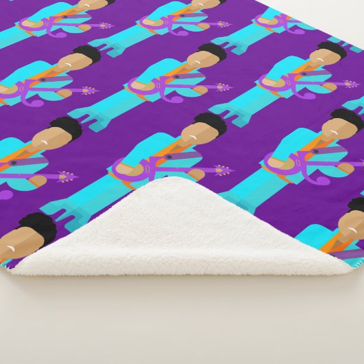 The Purple Pixie – Patterned Sherpa Blanket Sherpa Deken (3/4)