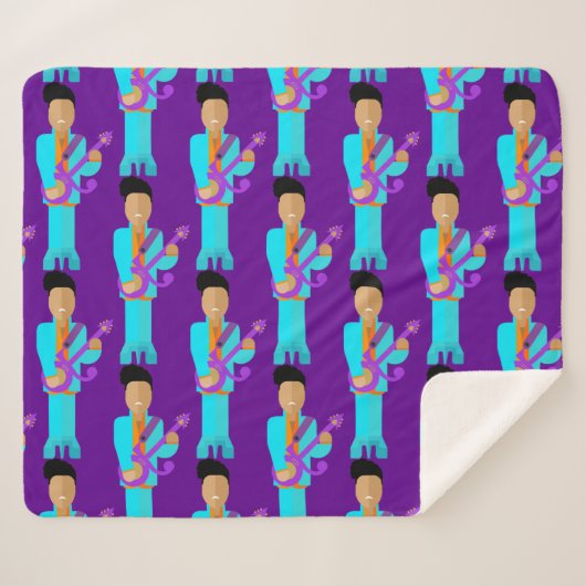 The Purple Pixie – Patterned Sherpa Blanket Sherpa Deken (Voorkant (horizontaal))