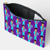 The Purple Pixie – Patterned Zipper Accessory Pouc Etui (Open)