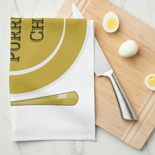 The Purrfect Chef- Funny Kitchen Towels Theedoek (Quarter Fold)