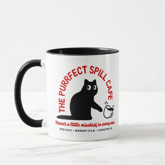 The Purrfect Spill Cafe 11 oz. combo Mok (Links)
