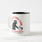 The Purrfect Spill Cafe 11 oz. Tweekleurige Koffiemok (Voorkant links)