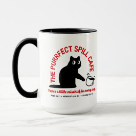 The Purrfect Spill Cafe 15 oz. combo Mok