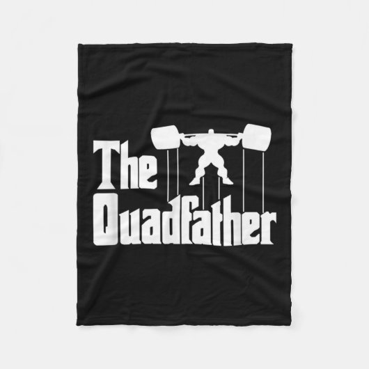 The Quadfather Gym Motivational Humor Tee Shirt  Fleece Deken (Voorkant)