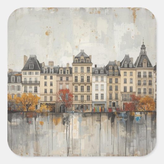 The Quarters Design 02  Vierkante Sticker (Voorkant)