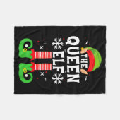 The Queen Elf Christmas Family Matching Pajamas Qu Fleece Deken (Voorkant (Horizontaal))